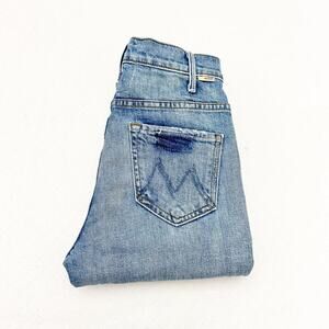 Mother Superior The Hustler Ankle Fray Crashing Hard Ripped Denim Jeans Size 24